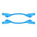 Blue Wedgease used on the top of skis - white background