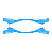 Blue Wedgease used on the top of skis - white background