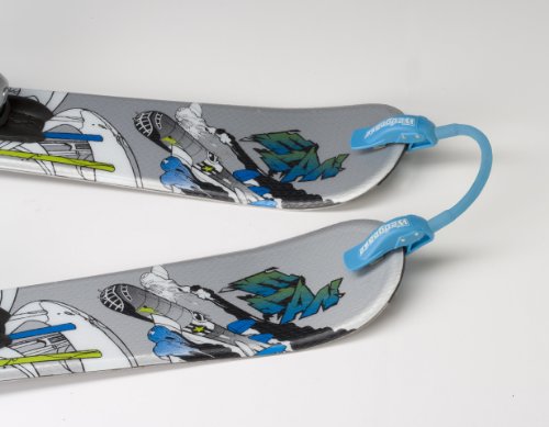 Blue Wedgease displayed on skis